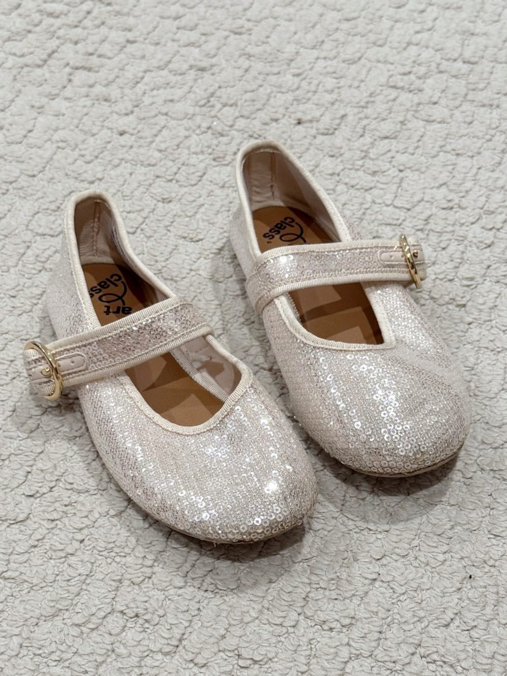 Kids Art Class Sequin Mary Jane Flats Size 1